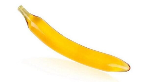 DILDO DE VIDRIO BANANA